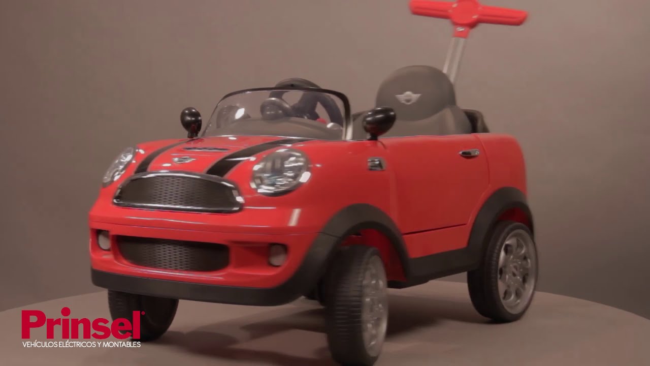 Carro para bebé con guia Mini Cooper Push Car Prinsel