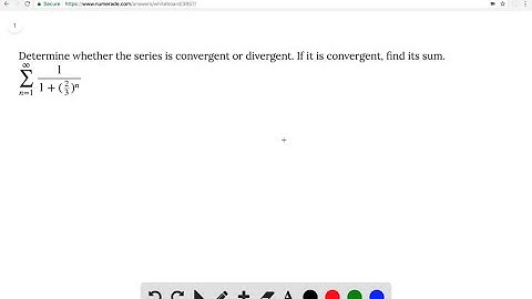 Determine whether the series is convergent or divergent. If it is convergent, find its sum. …
