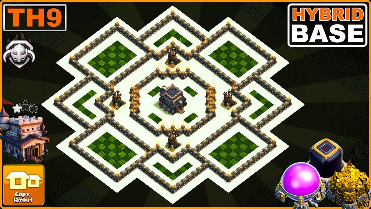 Town Hall 9] TH9 War/Trophy/Ring base v162 [With Link] [3-2020] - War Base  - Clash of Clans | Clasher.us
