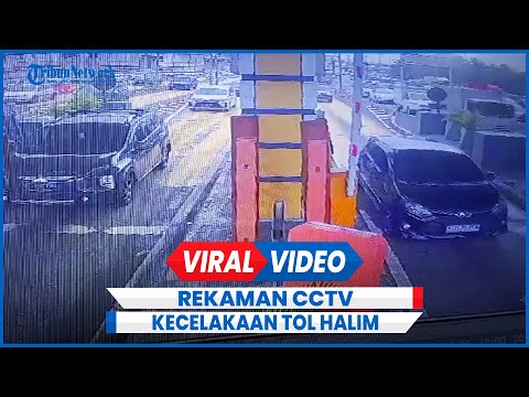 REKAMAN CCTV Detik-detik Kecelakaan Gerbang Tol Halim Hari Ini, 7 Kendaraan Rusak Parah