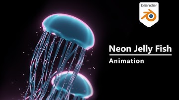 Blender 3D Tutorial: Neon Jelly Fish animation, modelling, shading, camera setup