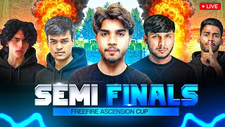FREE FIRE ASCENSION CUP 🏆 SEMI FINAL DAY-3 🥵 FT - TSG , RNTX , GDR PROS , K9 ESP ,  - free fire live