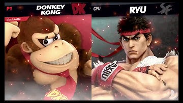 Black Koffee(Donkey Kong) vs Level 9 CPU(Ryu) - Super Smash Bros Ultimate