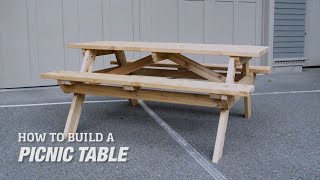 How to Build a Picnic Table For more on building a DIY picnic table, visit the Dunn DIY blog for helpful photos and a step-by-step guide: https://diy.dunnlumber.