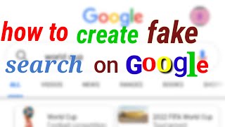 How to create fake search on Google || yazzy | by S android & tech