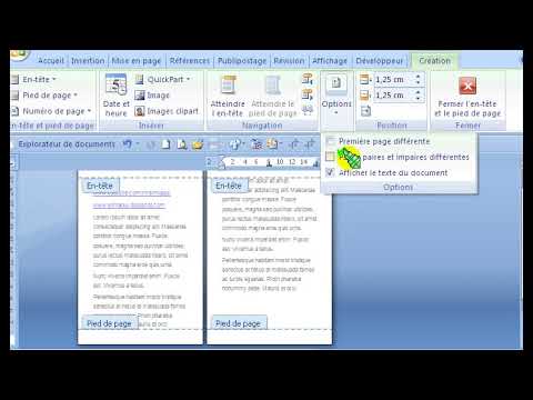 comment personnaliser un pied de page d’un document de Ms word