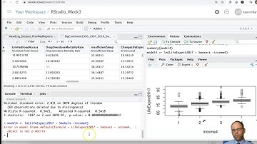 RStudio Week3 - Video 4 - Linear Regression with Factor Level or Categorical Variables