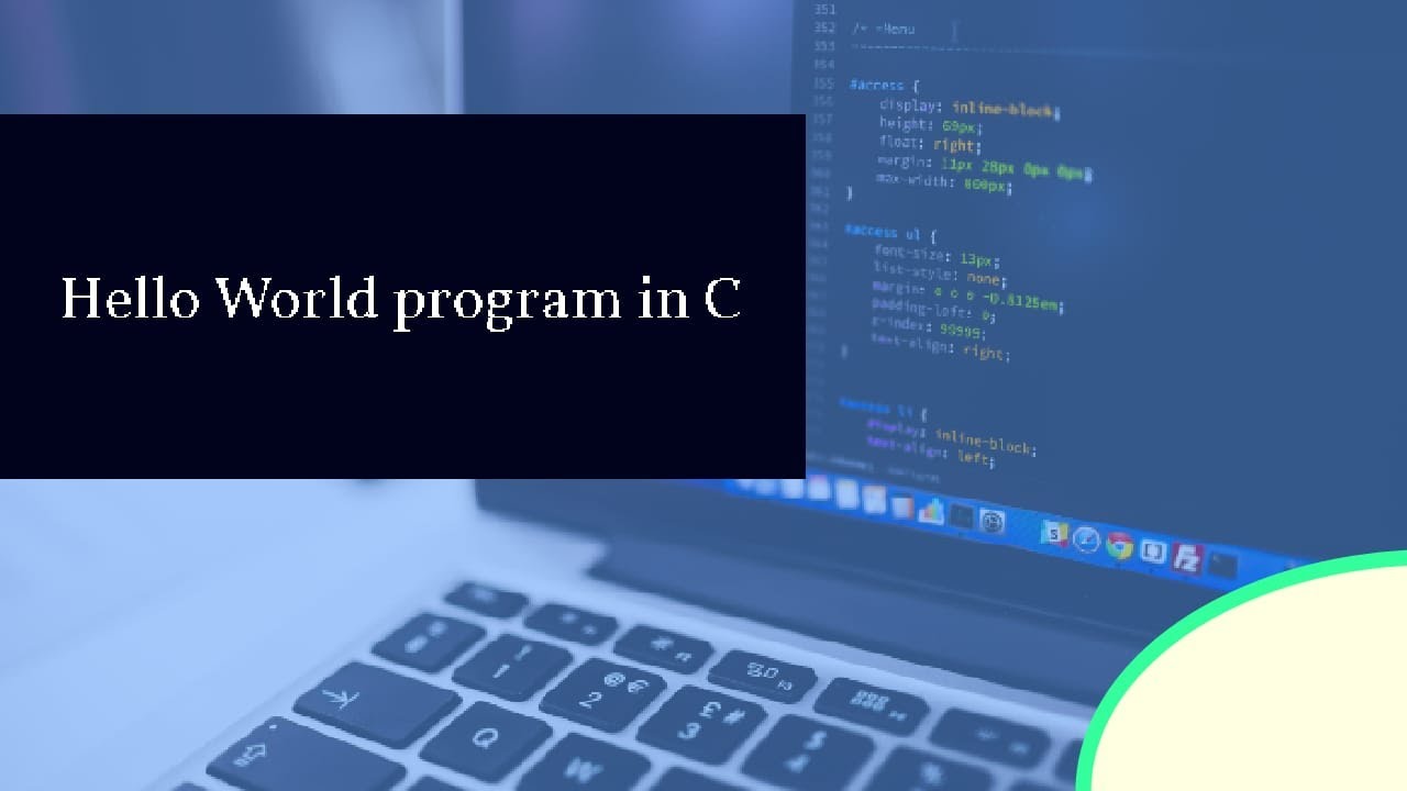 Simple Hello World Program in C - YouTube