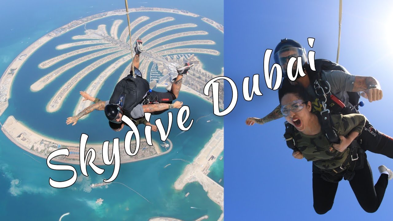 Skydiving over Palm Jumeirah Dubai Skydive Dubai YouTube