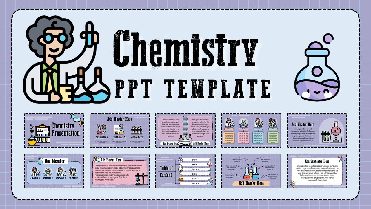 Chemistry PPT Template #12 | Animated Slide Easy Simple [FREE TEMPLATE] -  YouTube