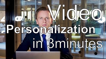 Video personalization in 3 minutes.