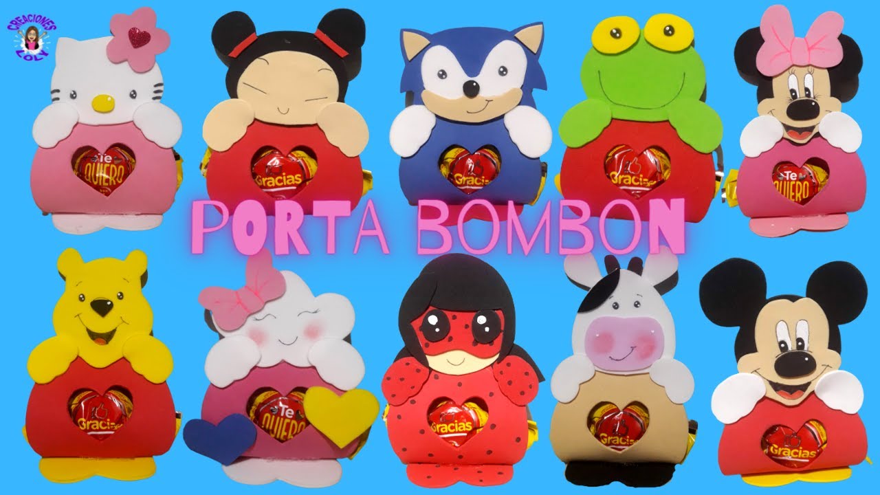 PORTA BOMBONES INFANTILES EN FOAMI GOMA EVA
