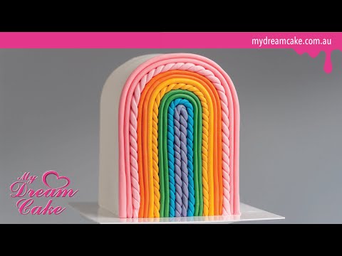 Creating a Top Forward Rainbow Cake or Arch Cake @Rosiesdessertspot