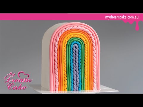 Creating a Top Forward Rainbow Cake or Arch Cake