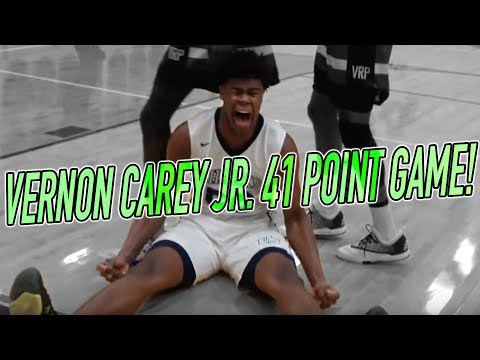 Vernon Carey Jr. GOES HAM! DROPS 41 in DOUBLE OT BATTLE Against Victory Rock Prep!