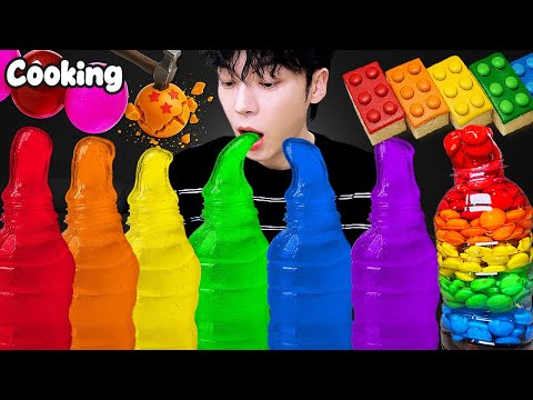 <strong>ASMR</strong> MUKBANG | 요리 모음 12# 갤럭시 꿀젤리 레인보우 디저트 아이스크림 먹방 &amp; 레시피 DESSERT <strong>GALAXY</strong> HONEY JELLY CANDY