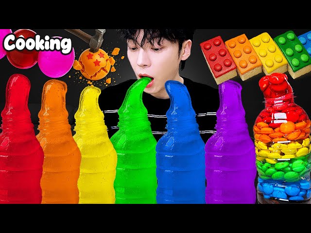 ASMR MUKBANG | 요리 모음 12# 갤럭시 꿀젤리 레인보우 디저트 아이스크림 먹방 & 레시피 DESSERT GALAXY HONEY JELLY CANDY