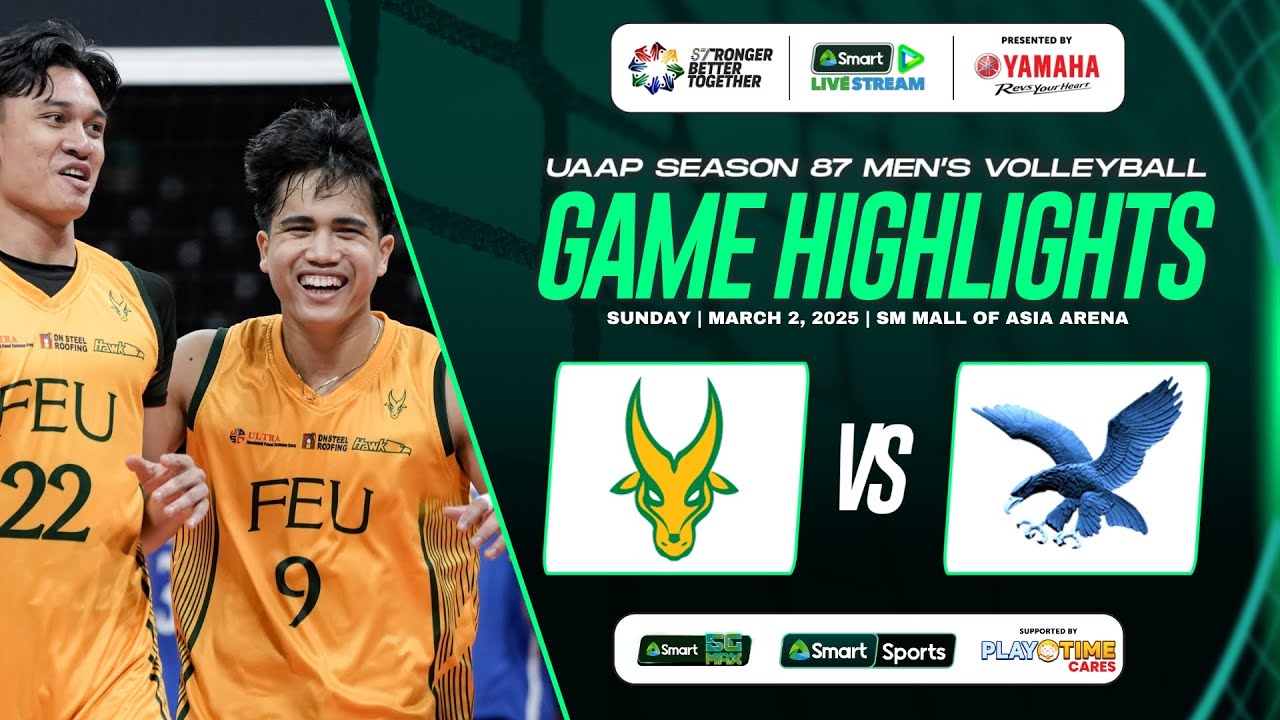 UAAP Season 87 Men's Volleyball Game Highlights - FEU vs Ateneo - YouTube
