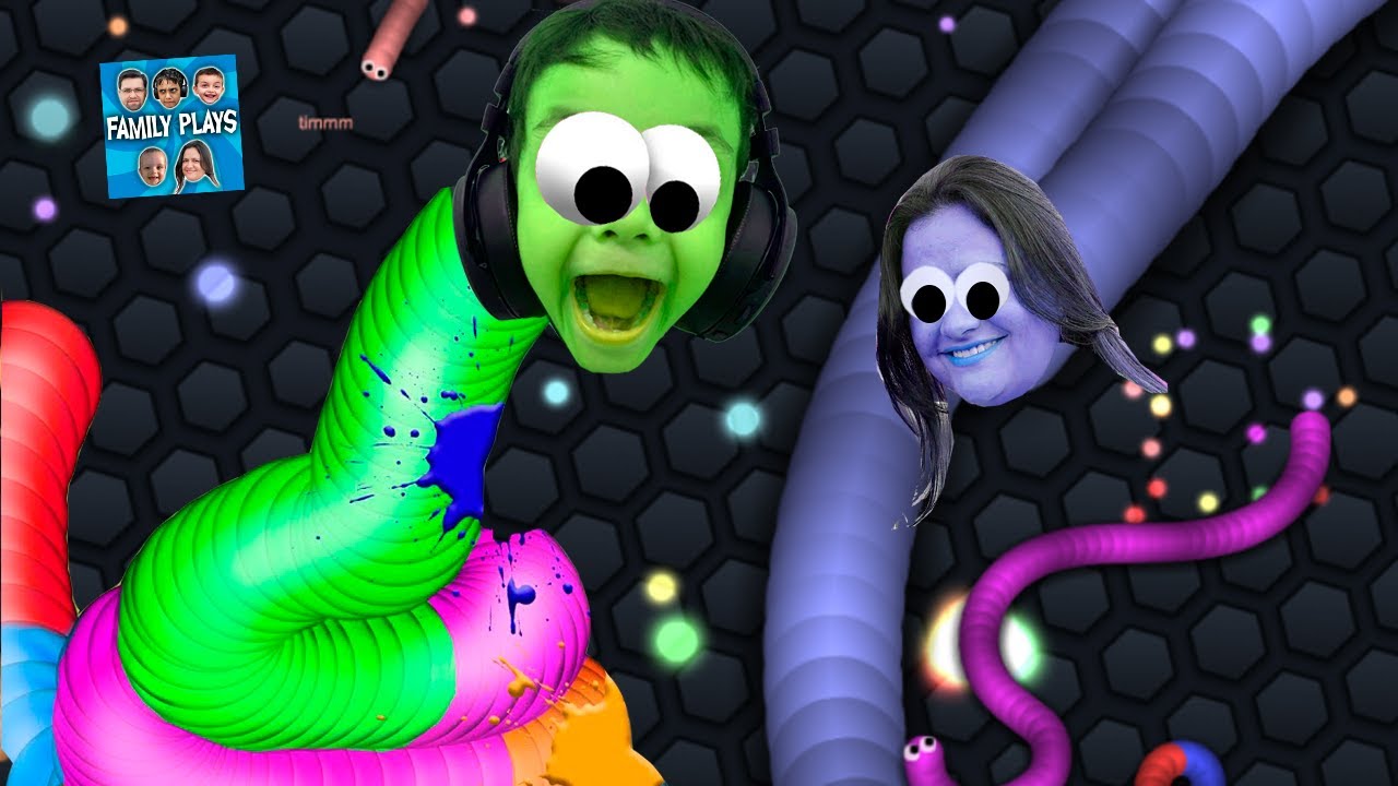 slither.io - Consegui Fazer Uma Minhoca Gigante (jogo da minhoca) 