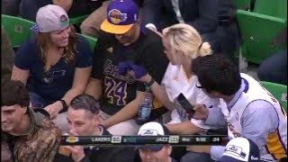 Kobe Gives Fan His Arm Sleeve, Then Another Fan Steals It