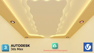 3ds Max False Ceiling Modelling Design : Vray Tutorial