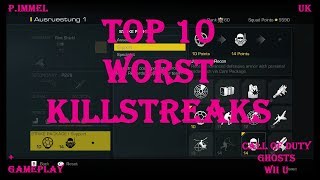 TOP 10 WORST KILLSTREAKS in Call of Duty Ghosts - [CoD Ghosts Wii U] WiiMote GP (UK) #1