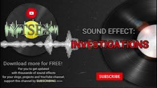 INVESTIGATIONS sound effects  ♫ Vlog sound effects ♫ YouTube SoundFX