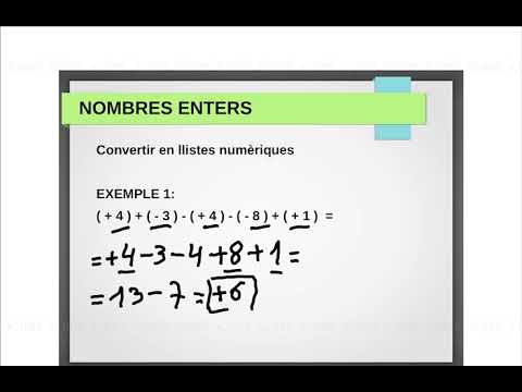 Vídeo: Com es fan operacions amb nombres enters?
