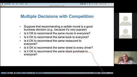 Distinguished Lecture: Michael I. Jordan, UC Berkeley, the Decision-Making Side of Machine Learning