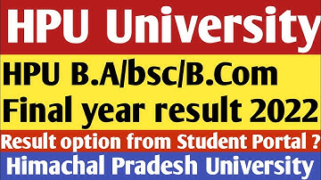 HPU Final year result 2022 ? || Sumit HP Board