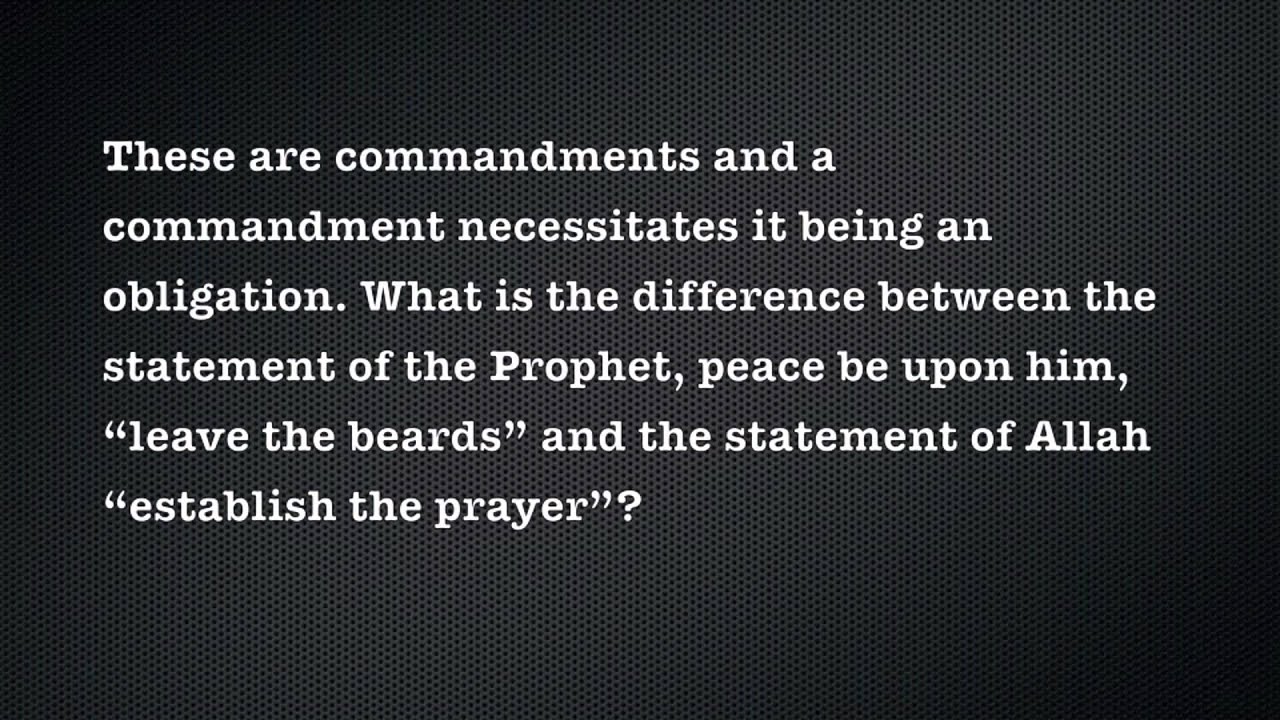 Why should you grow your beard? Shaykh Sulaymaan ar-Ruhayli