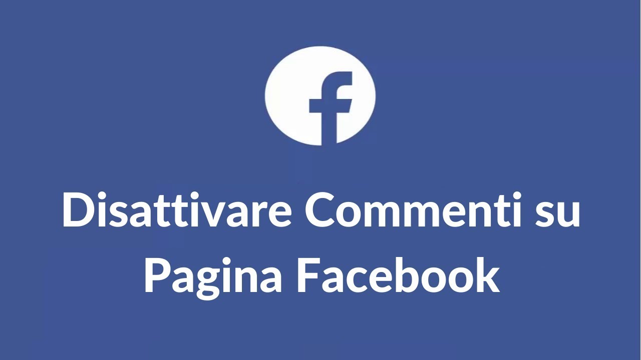 Come disattivare o bloccare commenti su Pagina Facebook - YouTube