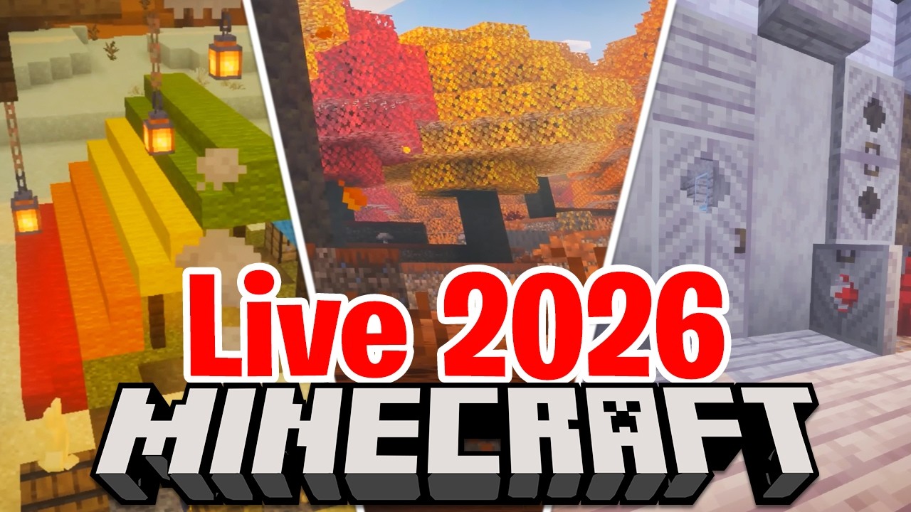 FORESTA AUTUNNALE, LEGNO di PIOPPO e SCALE di LANA - Minecraft Live Maggio 2026