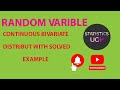 Continuous bivariate distribution Lec6 : Random Variable /Urdu/Hindi | Statistics Uop.