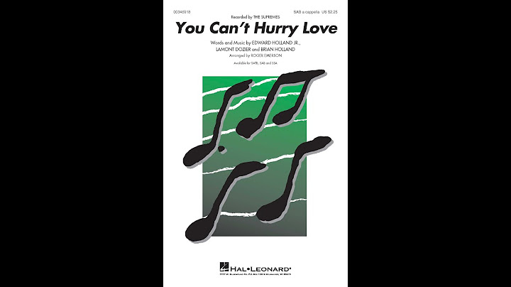 You Can't Hurry Love (SAB Choir, a cappella) - Arranged by Roger Emerson