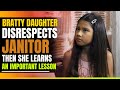 Bratty Daughter Disrespects Janitor. Then She Learns an Important lesson in Karma