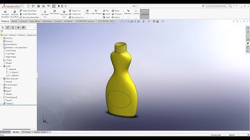 solidworks Surface shampoo bottle modeling