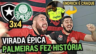 REACT MELHORES MOMENTOS BOTAFOGO 3X4 PALMEIRAS - JOGO HISTÓRICO E VIRADA SURREAL DO PALMEIRAS