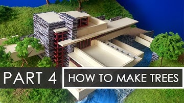 Part 4 | How to make Trees | Falling waters | Architecture Model Making