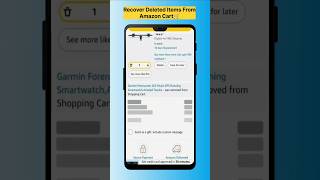Get Back Deleted Items From Amazon Cart