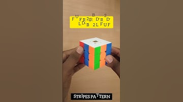Stripes pattern on a 3x3 Rubik