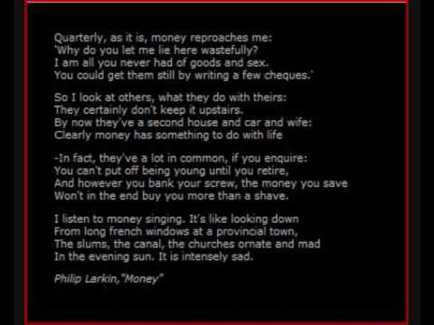 clips for crocs Philip Larkin - Money