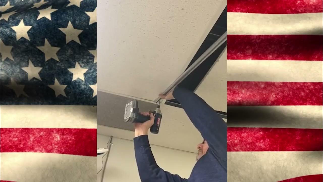 How to install track a drop ceiling tile. YouTube