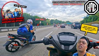 RiDE EVENT SAU maeps serdang 🔥 | STOPA G@DUH dengan ZUL SPARK ?! 😰 | SHAH nak resepi ENJIN ! 🤣