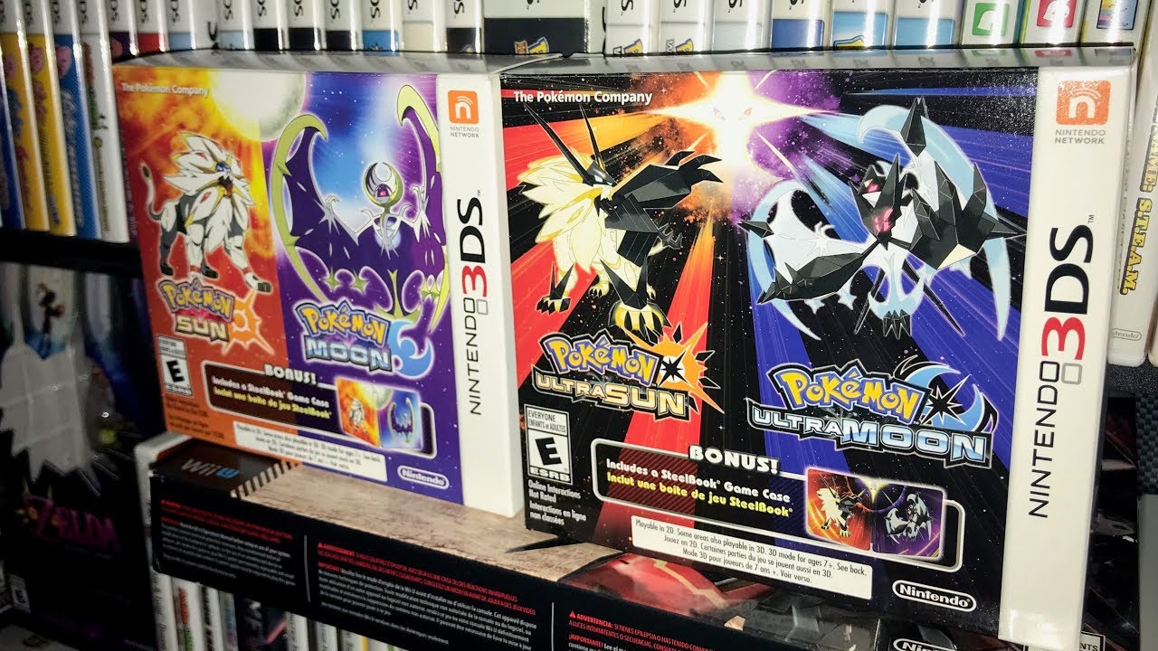 Unboxing Pokemon Ultra Sun And Ultra Moon Steelbook Dual Pack Amazon 3ds Youtube