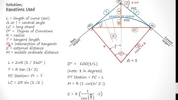 Horizontal Curve Calcs   Circular Curve Elements   1