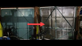 brr it's cold! Insulating the door in my UK garage gym