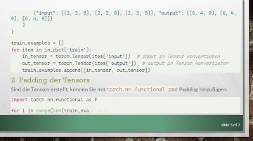 Konvertierung von Dictionaries zu Tensors und zurück