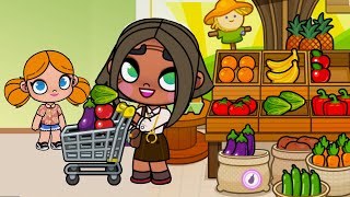 Supermarket Grocery Shopping Day with Mom -  Stories for Kids in Avatar World