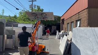 Moving a 270 kg / 600 lb Slab of Granite with the Smartlift SL 608